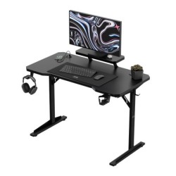 Computer desk with shelf Leader 5.1 Black 115 cm