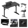 Computer desk with shelf Leader 5.1 Black 115 cm
