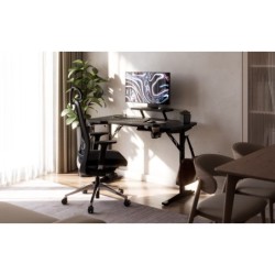 Computer desk with shelf Leader 5.1 Black 115 cm