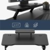 Leader 5.1 Black 115 cm computer desk with shelf
