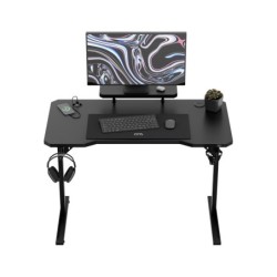 Computer desk with shelf Leader 5.1 Black 115 cm