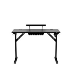 Computer desk with shelf Leader 5.1 Black 115 cm