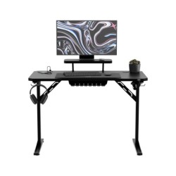 Computer desk with shelf Leader 5.1 Black 115 cm