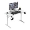 Leader 5.1 White 115 cm computer desk with shelf