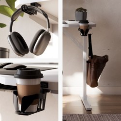 Computer desk with shelf Leader 5.1 White 115 cm