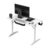 Leader 5.1 White 115 cm computer desk with shelf