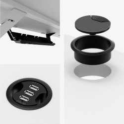 Leader 5.1 White 115 cm computer desk with shelf