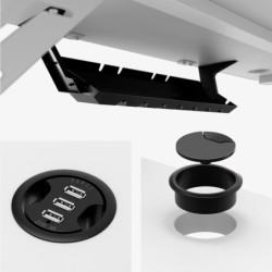 Leader 5.1 White 115 cm computer desk with shelf