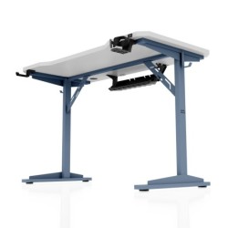 Leader 5.1 White 115 cm computer desk with shelf