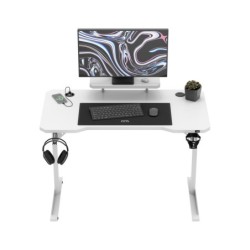 Leader 5.1 White 115 cm computer desk with shelf