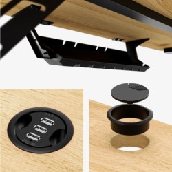 Leader 5.1 Oak 115 cm computer desk with shelf