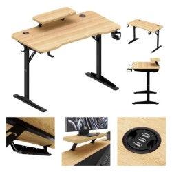 Leader 5.1 Oak 115 cm computer desk with shelf