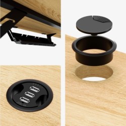 Computer desk with shelf Leader 5.1 Oak 115 cm