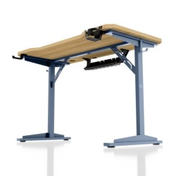Leader 5.1 Oak 115 cm computer desk with shelf