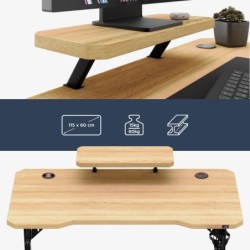 Leader 5.1 Oak 115 cm computer desk with shelf