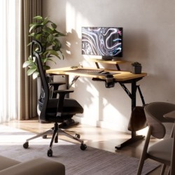 Leader 5.1 Oak 115 cm computer desk with shelf