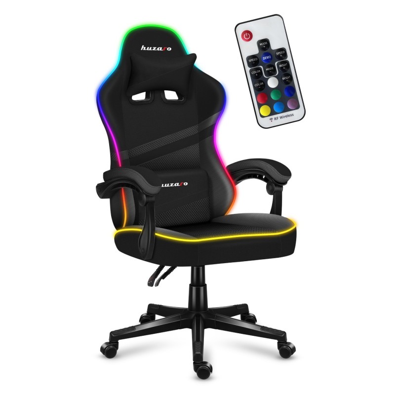 Fotel Gamingowy HUZARO FORCE 4.4 RGB Black Mesh