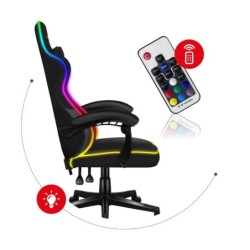 Fotel Gamingowy HUZARO FORCE 4.4 RGB Black Mesh