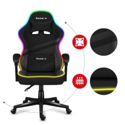 Fotel Gamingowy HUZARO FORCE 4.4 RGB Black Mesh