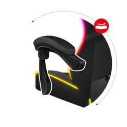 Fotel Gamingowy HUZARO FORCE 4.4 RGB Black Mesh