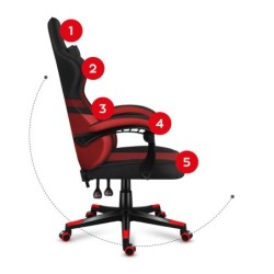 Fotel Gamingowy HUZARO FORCE 4.4  Red Mesh