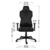 Fotel obrotowy Combat 6.2 Black RGB