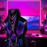 Fotel obrotowy Combat 6.2 Black RGB