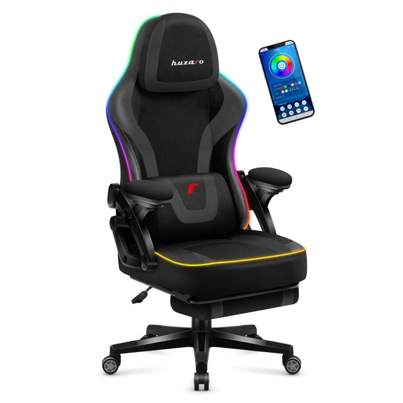 Fotel obrotowy Force 4.6 RGB Black Mesh