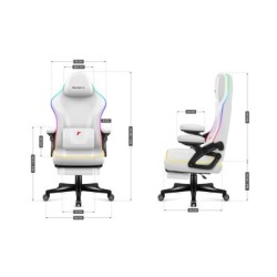 Fotel obrotowy Force 4.6 RGB White Mesh
