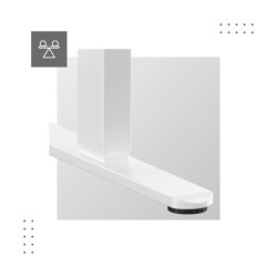 Biurko Leader 7.4 White