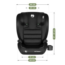 Fotelik samochodowy Tulano Joy 25 Black 100-150cm I-size