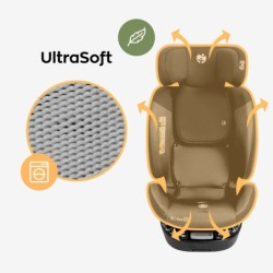 Swivel car seat Tulano Loom 35 Black Grey