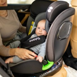 Swivel car seat Tulano Loom 35 Black Grey
