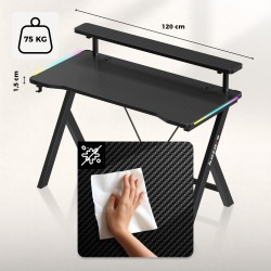 Gaming desk Hero 1.9 RGB 120 cm