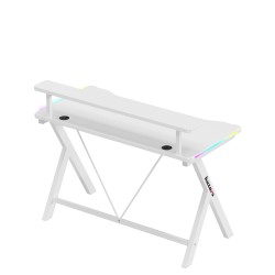 Gaming desk Hero 1.9 RGB White 120 cm