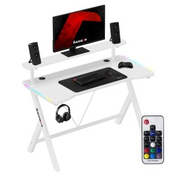 Gaming desk Hero 1.9 RGB White 120 cm