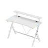 Gaming desk Hero 1.9 RGB White 120 cm