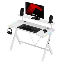 Gaming desk Hero 1.9 RGB White 120 cm