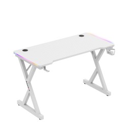 Gaming desk Hero 2.3 RGB White 120 cm