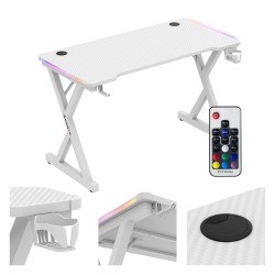 Biurko gamingowe Hero 2.3 RGB White 120 cm