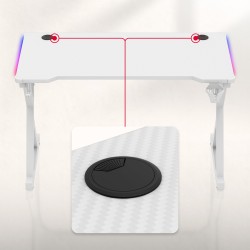Gaming desk Hero 2.3 RGB White 120 cm