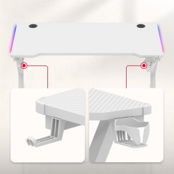 Gaming desk Hero 2.3 RGB White 120 cm