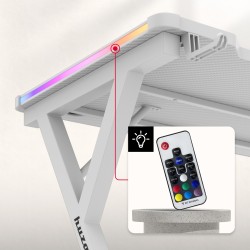 Gaming desk Hero 2.3 RGB White 120 cm