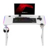Gaming desk Hero 2.3 RGB White 120 cm