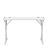 Biurko gamingowe Hero 2.3 RGB White 120 cm