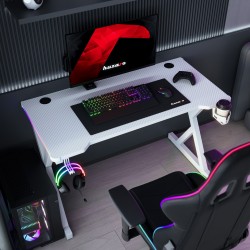 Gaming desk Hero 2.3 RGB White 120 cm