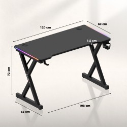 Gaming desk Hero 2.3 RGB 120 cm