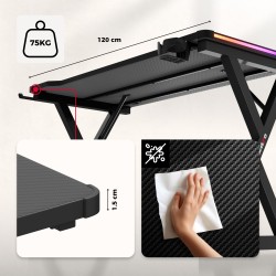Gaming desk Hero 2.3 RGB 120 cm