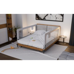 Bed guard rail Cover 30 White-Grey 200 cm