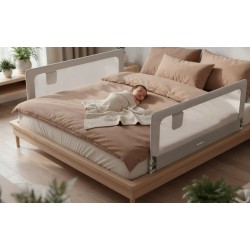 Bed guard rail Cover 30 White-Grey 200 cm